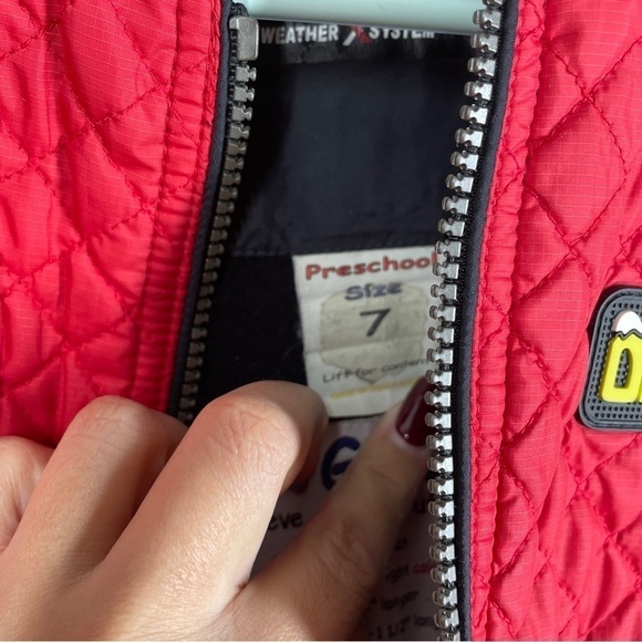 Obermeyer Quilted Jacket Red size 7 - Picture 4 of 8